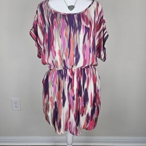 Express Multicolor Abstract Dress